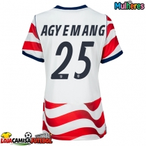 Camisa de Futebol Estados Unidos Patrick Agyemang #25 Equipamento Principal Mulheres Mundo 2026 Manga Curta